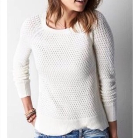 American Eagle Outfitters Sweaters - AEO Zip Back Texture Sweater Size Medium